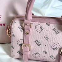 Pink Kitty Tote Bag Crossbody Bag - Thumbnail 1