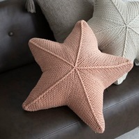 Starfish-shaped knitted cushions made with stuffing - Thumbnail 3