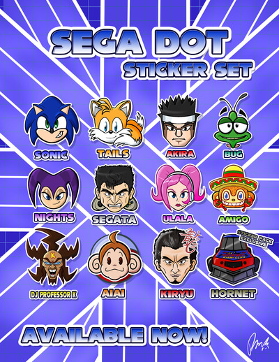 SEGA Dot Sticker Set