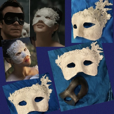 Sophie & benedict masquerade masks, venetian masks, bridgerton handmade