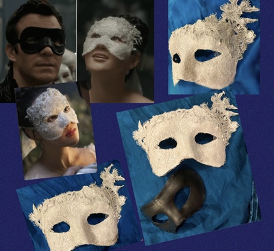 Sophie & Benedict Masquerade Masks, Venetian masks, Bridgerton Handmade