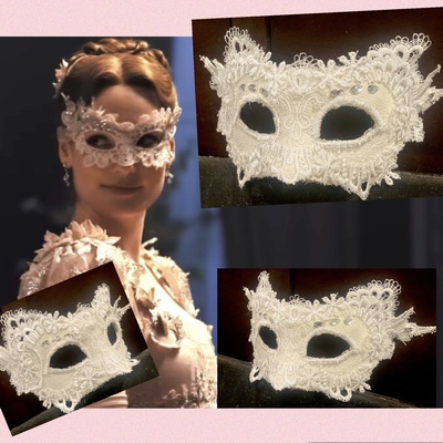 Masquerade mask-bridgerton ball- francesca, handmade