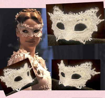 Masquerade Mask-Bridgerton Ball- Francesca, Handmade