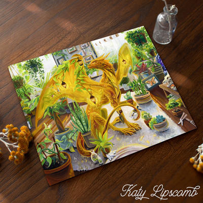 Plant collector dragon - print