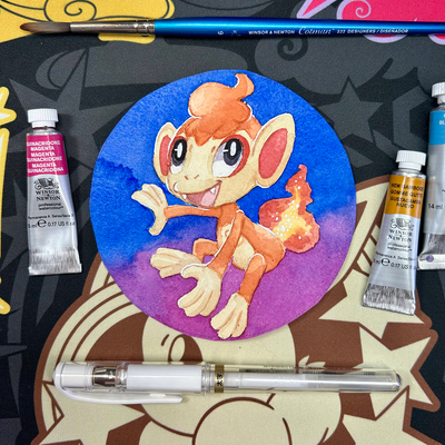 Original chimchar watercolor
