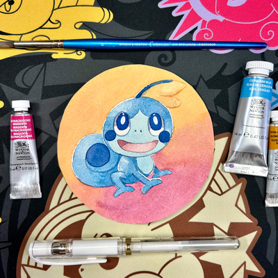 Original sobble watercolor painting