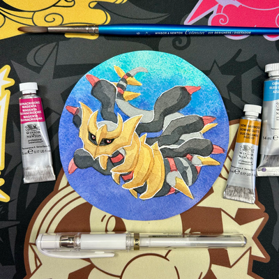 Original giratina watercolor painting