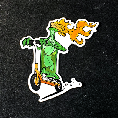 Radical molotov scooter vinyl sticker