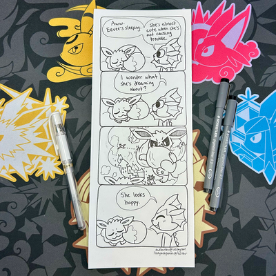 Original vap comic strip - eevee's dream