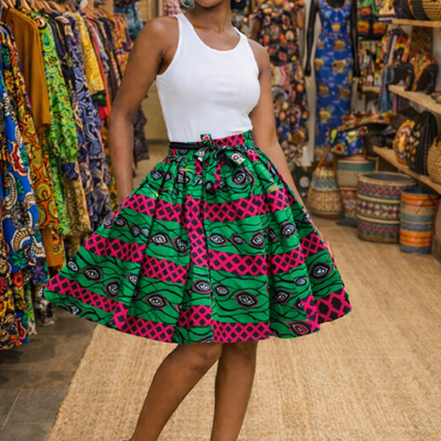 Pink lotus skirt set