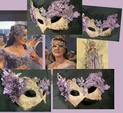 Masquerade Mask-Bridgerton Ball- Violet,Handmade