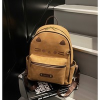Retro Brown Cat Backpack - Thumbnail 6