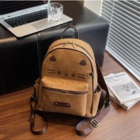 Retro Brown Cat Backpack - Thumbnail 7