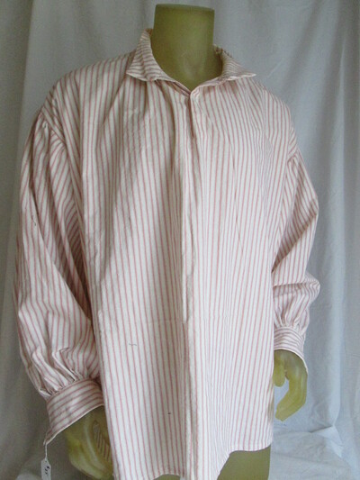1800s Style Cotton Ticking Shirt