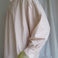 1800s Style Cotton Ticking Shirt - Thumbnail 1