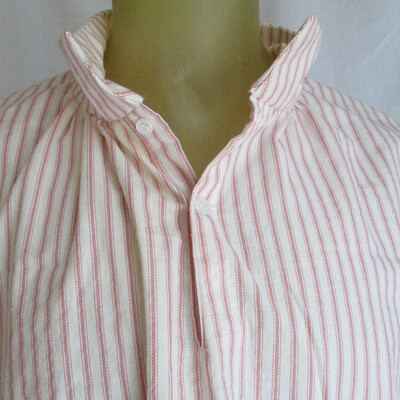 1800s style cotton ticking shirt