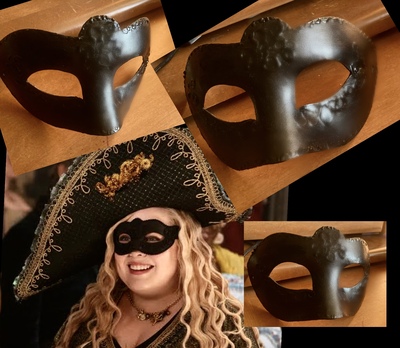 Masquerade Mask-Bridgerton Ball- Penelope-Lady Whistledown- Handmade