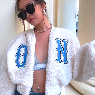 Fluffy on jacket
