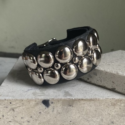 Big n lil dome studs wristband