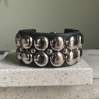 Big n lil Dome Studs Wristband - Thumbnail 6