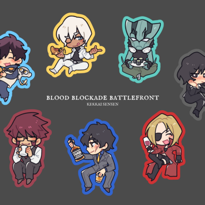 Kekkai sensen acrylic charms/stickers