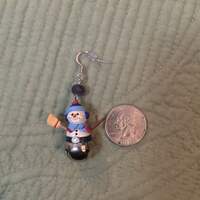 Christmas Snowman Bells Earrings  - Thumbnail 2