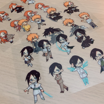 Bleach sticker sheets