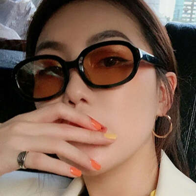 Oval concave vintage sunglasses women fashion design retro brand sun glasses female hip hop vintage round designer oculos de sol
