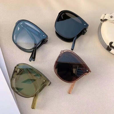 New folding small frame square sunglasses women's brand designer fashion sun glasses men's driving eyewear uv400 oculos de sol