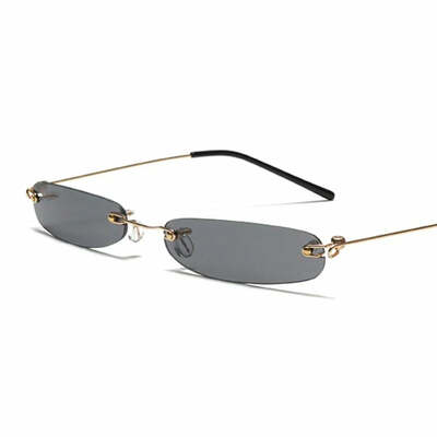 Xaybzc narrow sunglasses men rimless summer red blue black rectangular sun glasses for women small face hot selling