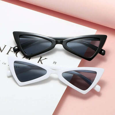 Small triangle cat eye sunglasses women fashion vintage cat eyeglasses female stylish sun glasses uv400 goggles