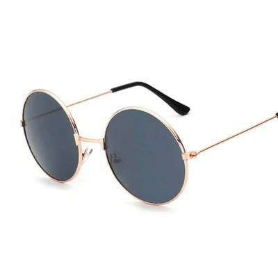 Retro small round sunglasses women vintage brand shades black metal sun glasses for women fashion designer lunette