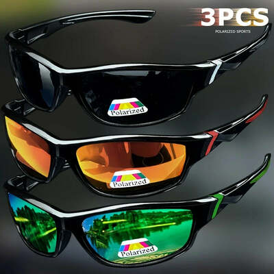 1/3pcs vintage sports sunglasses men women fishing running cycling mountaineering sport man sun glasses anti-glare uv400