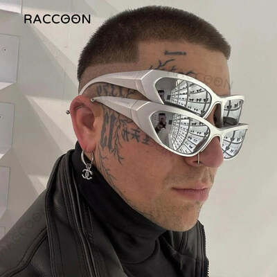 2000s aesthetic y2k sunglasses men outdoor bicycle cycling sports sun glasses women vintage shades fashion punk goggle eyewear