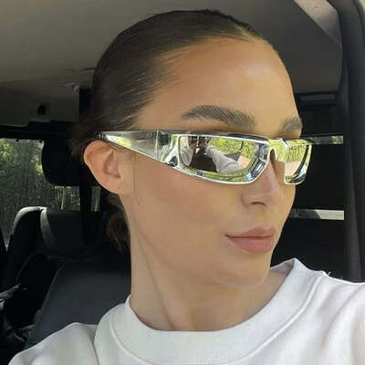 Cycling sports steampunk sunglasses 2024women punk y2k goggle brand designer sun glasses men silver mirror shades riding eyewear