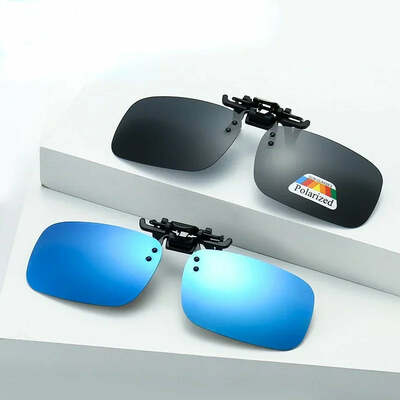 Polarized clip sunglasses myopia glasses clip driver fishing outdoor cycling night vision myopia clip-on sun shading eyeglasses
