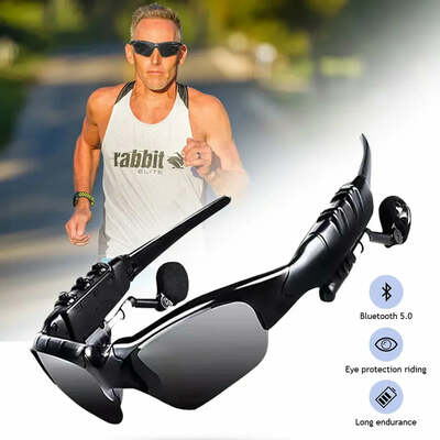 5.0 smart bluetooth audio glasses outdoor sports cycling surround sound headphones listen to music call polarized sunglasses