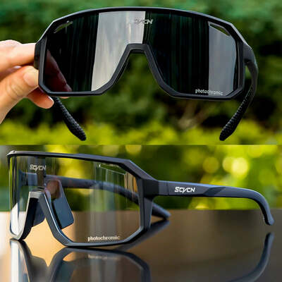 Photochromic men's uv400 cycling sunglasses women sports running eyewear for men glasses road mountain bike bicycle goggles