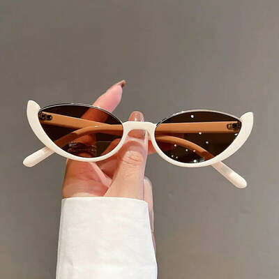 New in small cat eye sunglasses women trendy vintage composite shades eyewear fashion luxury brand designer sun glasses