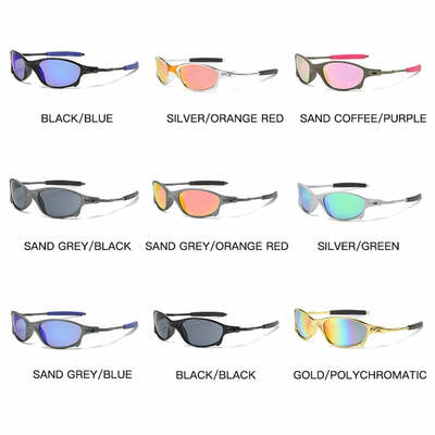 Colorful sport sunglasses sun glasses goggles uv400 windproof sunglasses for men women retro de sol masculino