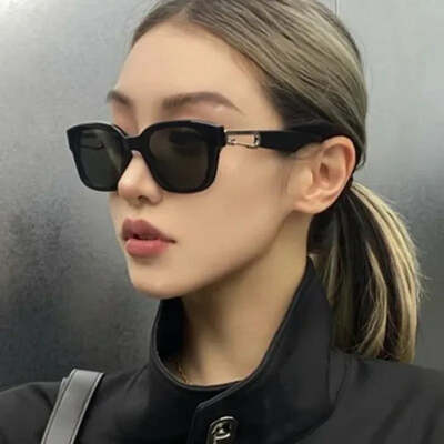 Square men womens fashion sunglasses steam punk vintage male female shades hook buckle rectangle driving eyeglasses uv400