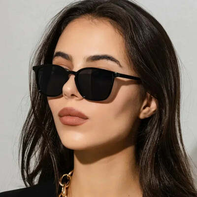 Fashion square sunglasses woman retro brand designer shades sun glasses female black vintage cat eye driving oculos de sol
