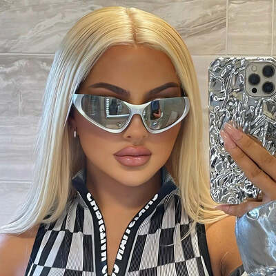 New punk y2k spicy girl sunglasses fashion women outdoor sports sun glasses vintage men's cycling driving glasses uv400 eyewear