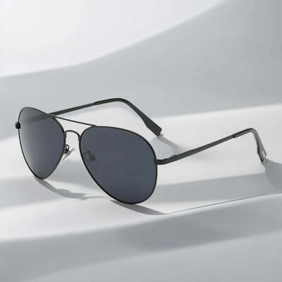 Classic big pilot polarized sunglasses men luxury metal black aviation sun glasses male fashion driving vacation shades uv400