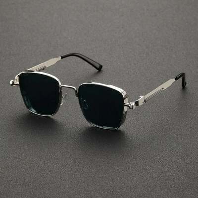 1pc unisex classic square frame sunglasses punk fashion eyewear for daily life or driving