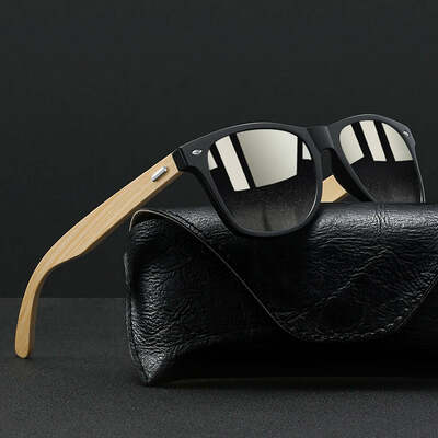 Fashion bamboo wood vintage square sunglasses wooden men women luxury brand designer sun glasses driving fishing uv400 eyewear