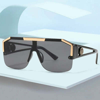 Men and women oversized square fashion sunglasses sports driving glasses gradient colored sunglasses uv400