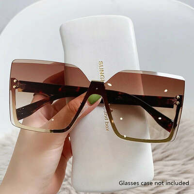 New european and american style half-frame metal sunglasses fashion slim women's sunglasses anti-uv glasses