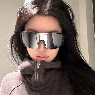 New y2k style cycling sunglasses windproof glasses for men women retro-reflective sheeting lens road riding sport glasses