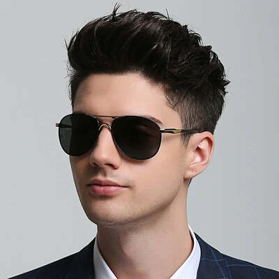 Men's polarized sunglasses women driving pilot vintage sun glasses brand designer male black sunglasses for man women uv400